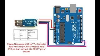 Arduino programming by USB to TTL converter