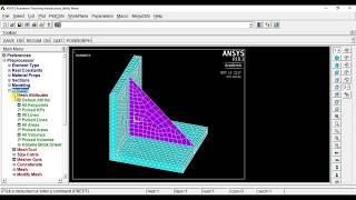 Static Structure analysis of L shaped beam using Ansys Mechanical APDL