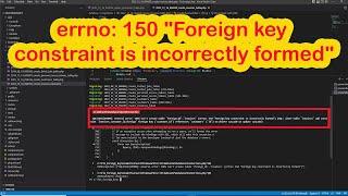 SQLSTATE[HY000]: General error: 1005, errno: 150 "Foreign key constraint is incorrectly formed"