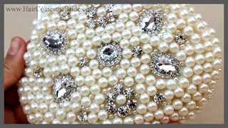 Pearl and Rhinestone Beaded ~ Bridal Hair Accessories and Jewelry by Hair Comes the Bride