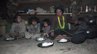 Nepali village || Cooking green vegetables in the village