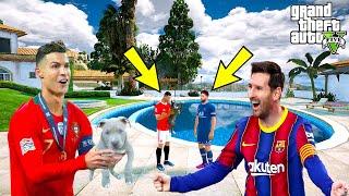 RONALDO MESSİ'YE YAVRU KÖPEK HEDİYE EDİYOR!(YAVRU PİTBULL!) - GTA 5