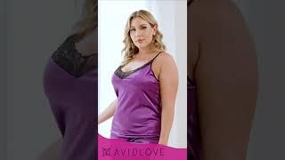 Lingerie Plus Size Satin Lace Chemise | Avidlove