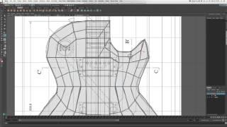 Maya 2016: Gibson Les Paul Body modelling, UV mapping and texturing