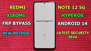 REDMI NOTE 12 5G Frp Bypass MIUI 14 Without Pc | Xiaomi HyperOS MIUI 14 Frp Bypass New Method 2024