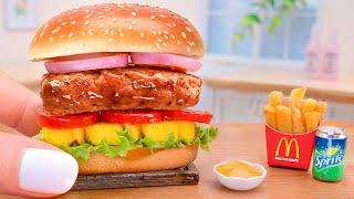  DIY  Miniature McDonald's Prosperity Burger in Miniature Kitchen with Mini Yummy