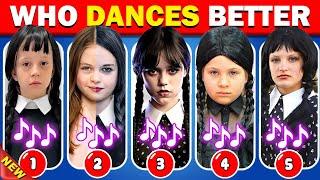 Who Dances Better? Wednesday's Ultimate Dance Battle!  Salish Matter, Like Nastya, Jenna Ortega