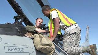 Behind the Scenes: Air Force Crew Chief Prepping F-16 for Launch