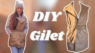 how to sew a DIY padded gilet with free pdf pattern