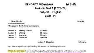 Class7 English P.T. 1  Fully Solved/ kendriya vidyalaya fully solved Question paper