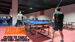 Backhand topspin demo in one minute