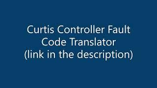Curtis Controller Fault Code Translator