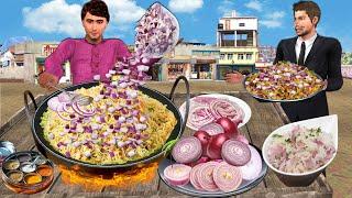 Onion Fried Rice Street Style Tasty Fried Rice Cooking Hindi Kahaniya Moral Stories New Comedy Video