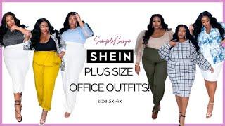 10 SHEIN Plus Size Outfits for the Office| Plus Size Work Wear| Business Casual Try-on Haul