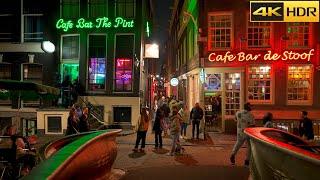 Amsterdam Red Light Area Is it safe to walk with an expensive camera?Walking Tour [4K HDR]