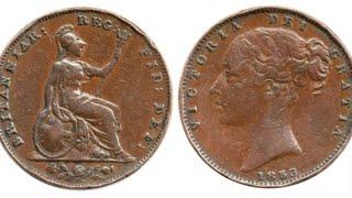 GB Victoria 1853 Farthing Coin VALUE + REVIEW - BRITTANIAR