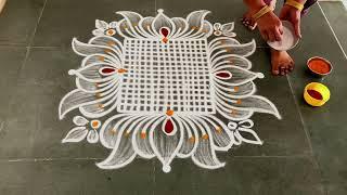 Easy padikolam designs| Simple muggulu designs| easy rangoli designs| Beginners kolam