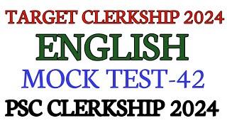 WBPSC CLERKSHIP 2024 ENGLISH MOCK TEST 42/ WBPSC CLERKSHIP 2024 ENGLISH PRACTICE SET/MISC, CLERKSHIP