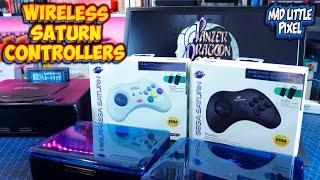 New 2.4ghz Wireless Sega Saturn Controllers From Retro-Bit! White & Black Unboxing & Test!