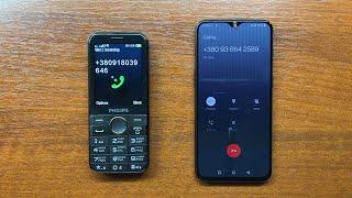 Philips Xenium E580 Button Phone Calls OnePlus 6T & Call Back. Incoming & Outgoing Calls