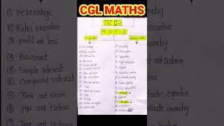 SSC CGL Maths Syllabus 2022   #ssc_cgl_syllabus #ssc #ssccglsyllabus2022 #sscchsl #maths #sscmaths