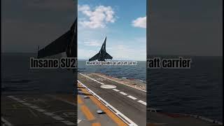 Insane SU27 landing on aircraft carrier #technology #jets  #shorts