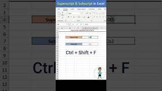 Superscript and Subscript in Excel #excel #exceltips #exceltutorial #msexcel #microsoftexcel