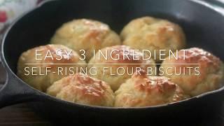 Easy 3 Ingredient Self-Rising Flour Biscuits (American Style Biscuits)