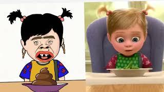 Inside Out Funny Cartoon  Drawing Memes | Riley and Joy  Funny Drawing Meme 