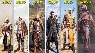 Showcase of Main Outfit of Every Playable Protagonist in Assassin's Creed Games (2007-2022)