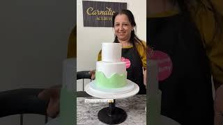 Beginners nailing stacking with right techniques  #cakeworkshop #bakingworkshop #noidabaker