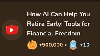 HOW AI CAN HELP YOU RETIRE EARLY: TOOLS FOR FINANCIAL FREEDOM | MEMEFI COIN