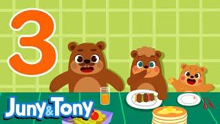 Learn Number Three | Three Happy Bears | Number Songs for Kids | Counting Numbers | JunyTony