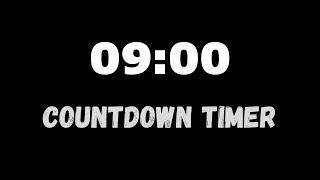 9 minute timer | minimal countdown no music asmr
