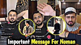 Important Message For Noman  Shadab Khan Se Mely Thay Hum | Rajab Butt TikTok Live