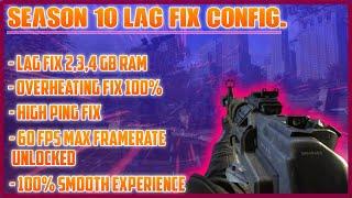 SEASON 10 LAG FIX CONFIG 100% || CODM LAG FIX 2021