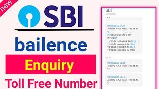 sbi missed call balance enquries toll free number || sbi bank balance check toll free number