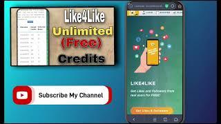 Like4Like Unlimited Free Credit Mathod 2024 || Like4Like Free Credit || Like4like Reffer Bonus