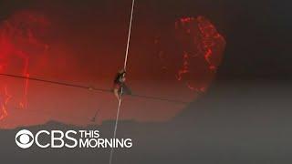 Nik Wallenda walks on tightrope across active volcano in Nicaragua