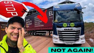 Truck Driver VS Obstacles in tight Building Site! - Trucking UK