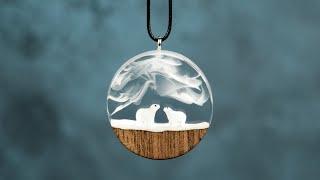 How to Make a Polar Bear Themed Epoxy Resin Necklace | Epoxy Resin Art