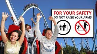 Here's why you can't put your hands up on some roller coasters