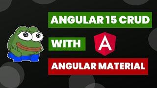 Angular 15 crud with angular material | Angular project for beginners