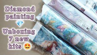  Unboxing 7 Stunning Large Diamond Paintings | Disney & Fairy Dust Magic  #asmr