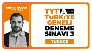 3D Türkiye Geneli Deneme Sınavı 3 - TYT - A Kitapçığı Türkçe Soru Çözümleri