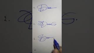 D letter to signature style video #calligrahy #namestyle#How to sign D letter ?