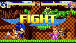 MUGEN BATTLE SONIC AND TAILS VS BUNNIE AND SALLY (NEW MUGEN)