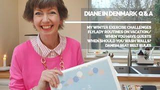 Q & A! Flylady Routines, my new winter exercise challenges, should you wash walls, Danish seat belts