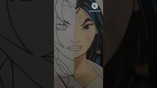 Drawing MULAN (AFK Arena VS Disney) - Part 2/3 #shorts