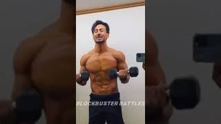 Tiger Shroff Heavy Workout For Heropanti 2  Tiger Shroff 6 Pack Abs Biceps Dumbbell #shorts